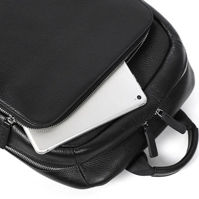 Mochila de Couro Legítimo Para Notebook Poseidon