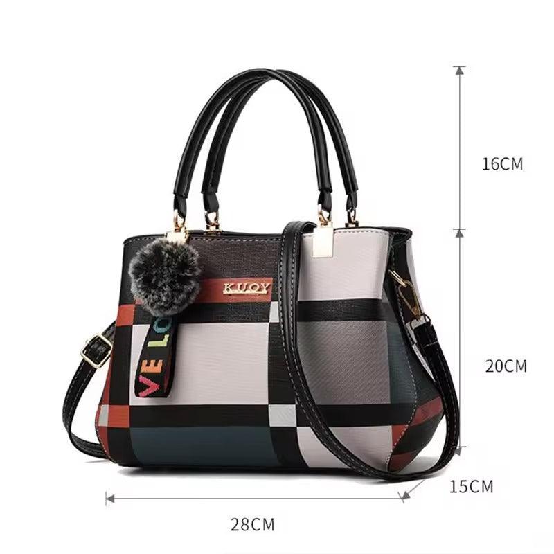 Bolsa de Ombro Feminina Vittoria Plaid