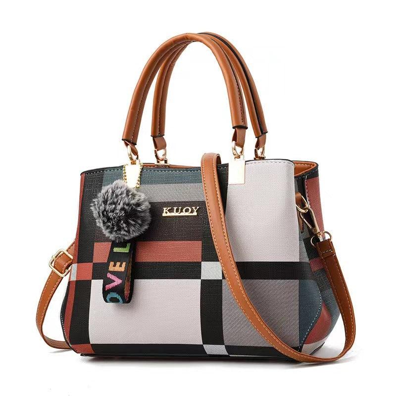 Bolsa de Ombro Feminina Vittoria Plaid