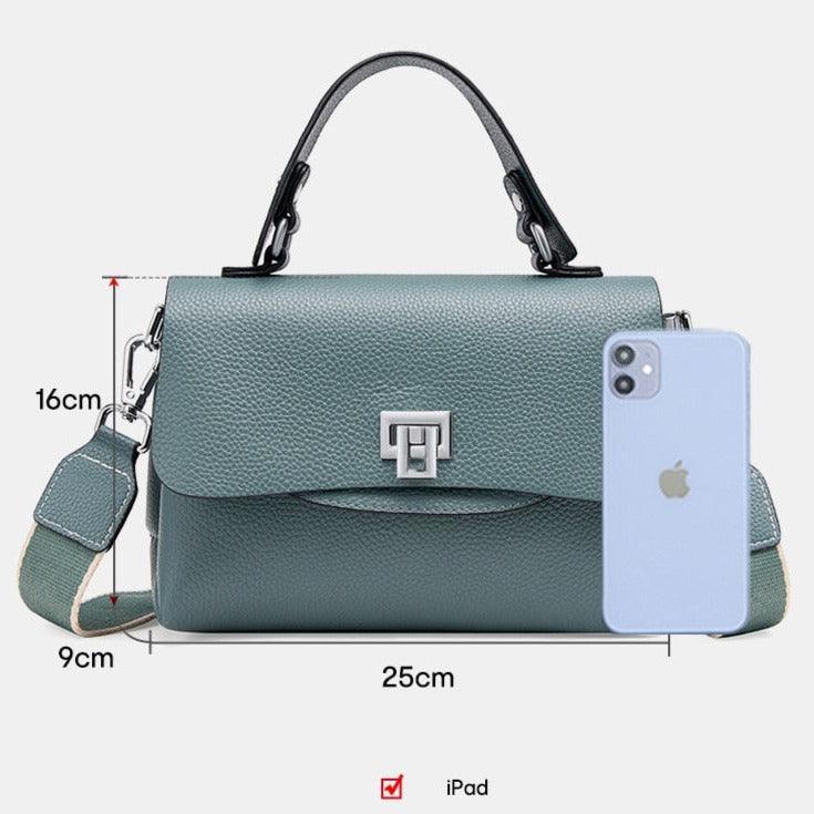Bolsa Feminina Compacta de Couro Genuíno