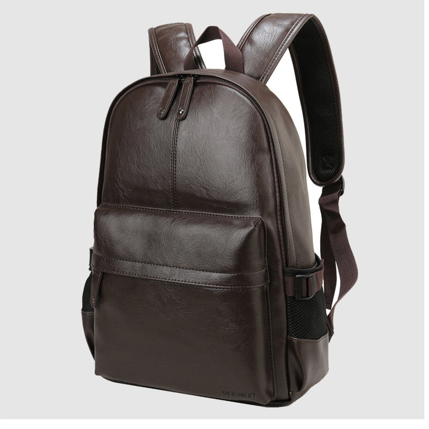 Mochila de Couro Compacta Modelo Urbano Notebook 14 Polegadas