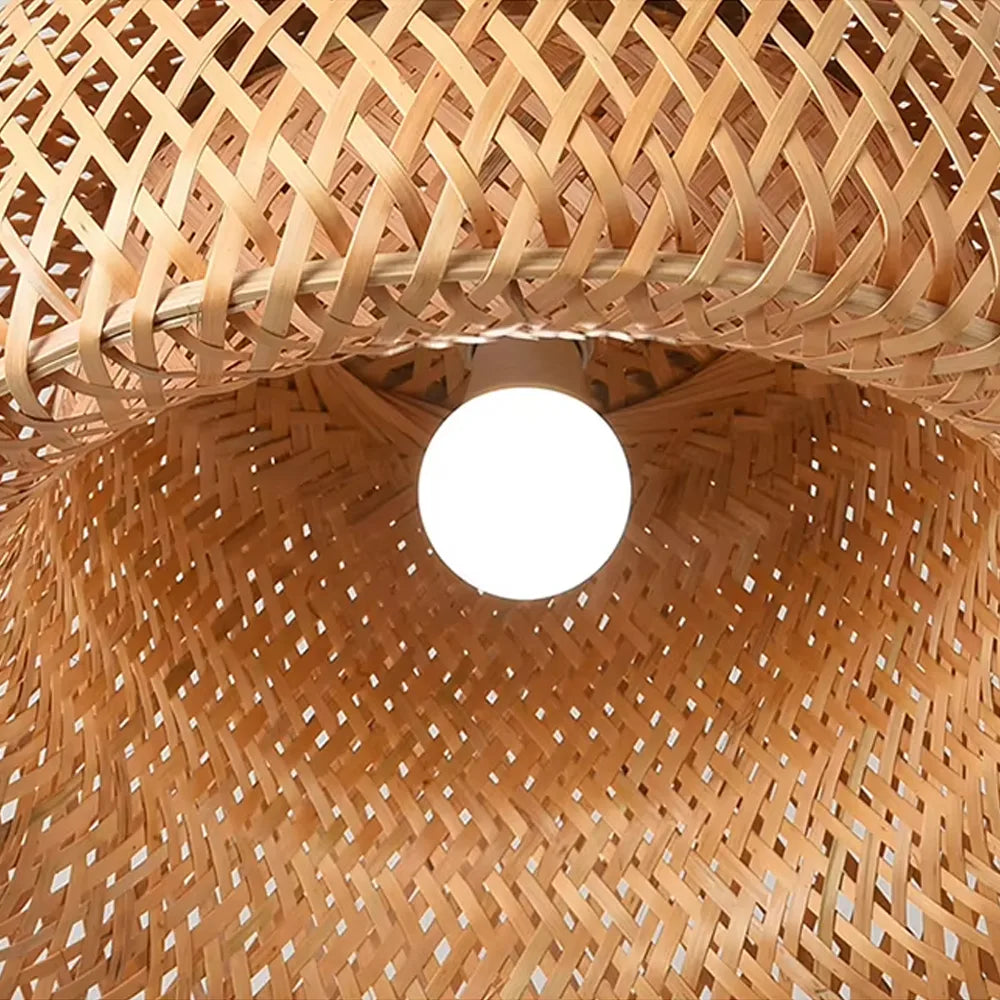 Luminária de Teto de Bambu Rattan Solis