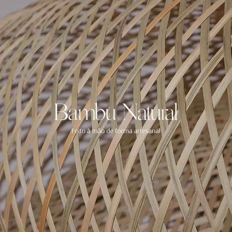 Luminária Pendente Bambu Rattan