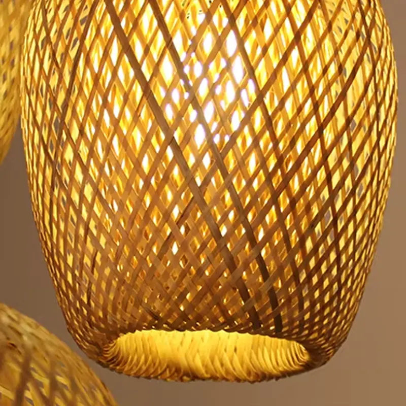 Luminária Pendente Bambu Rattan