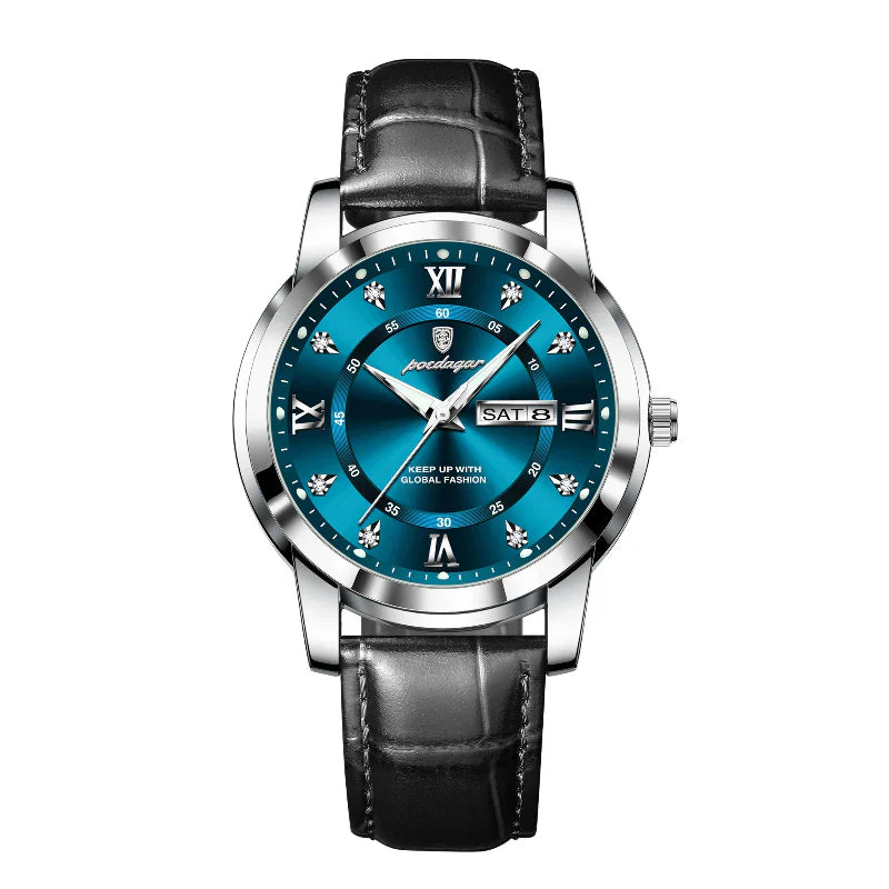 Relógio Masculino Poedagar Apollen de Couro