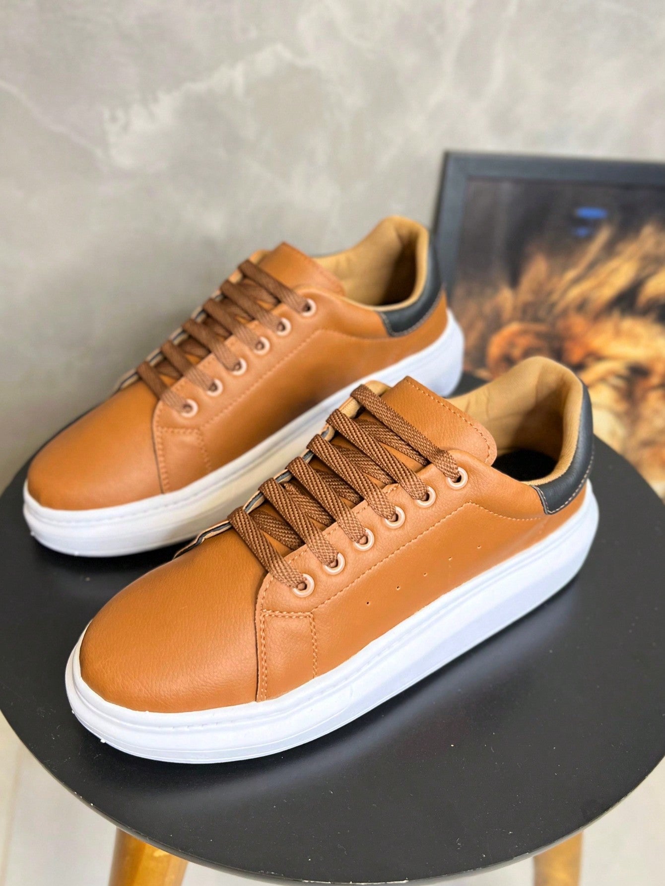 Sapatênis Masculino Casual Marrom Basic