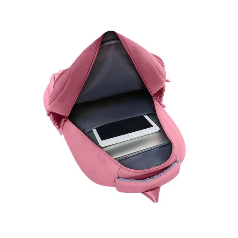 Mochila Feminina Little Rabbit Para Faculdade e Escolar Com Chaveiro