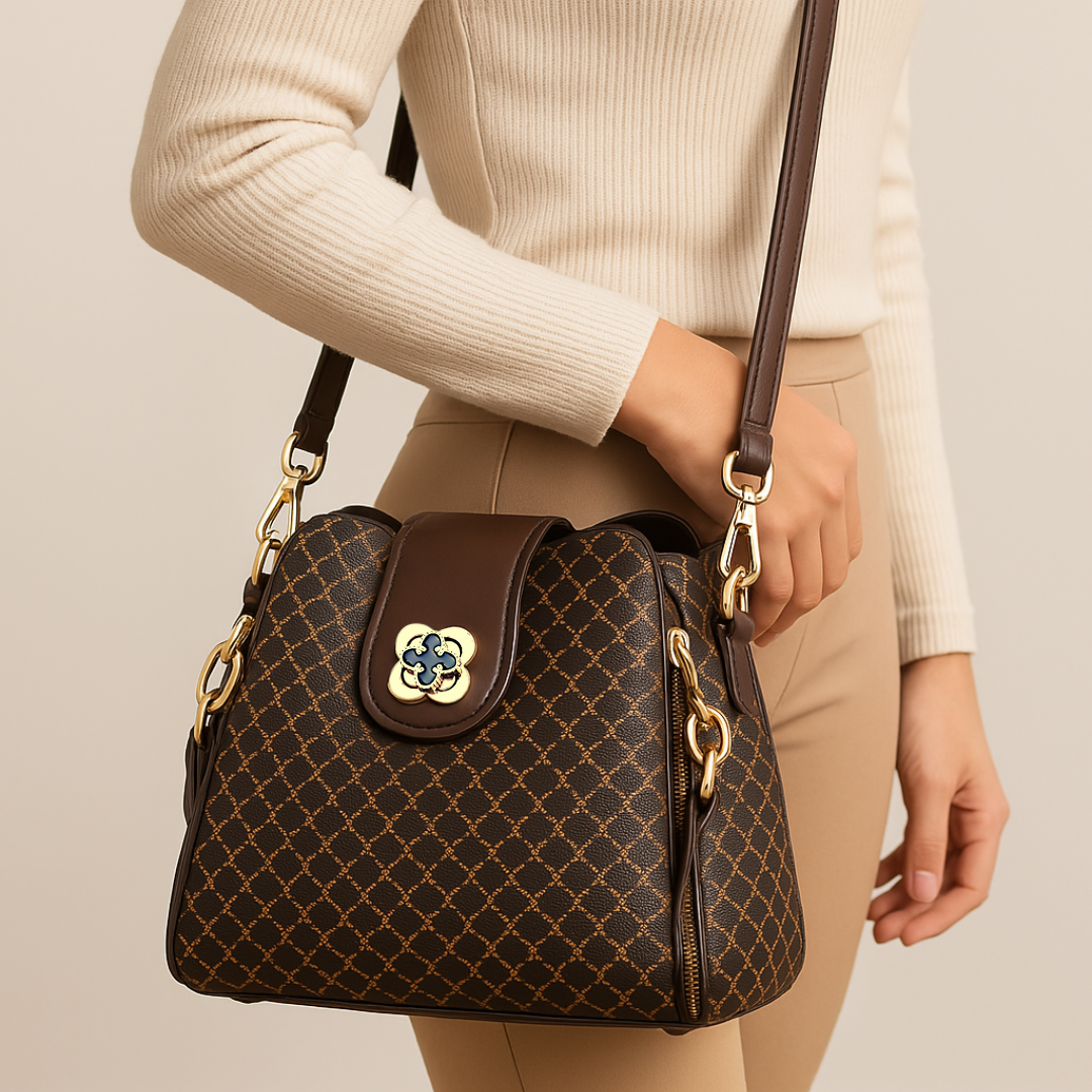 Bolsa Feminina de Couro Genuíno Saint Lumier