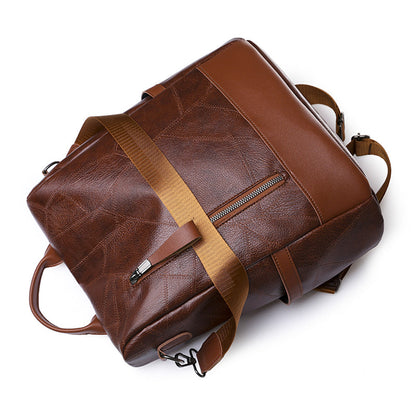 Mochila Feminina Antifurto de Couro  Letícia