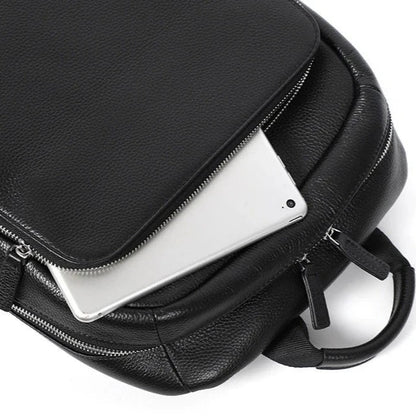 Mochila de Couro Legítimo Para Notebook Poseidon