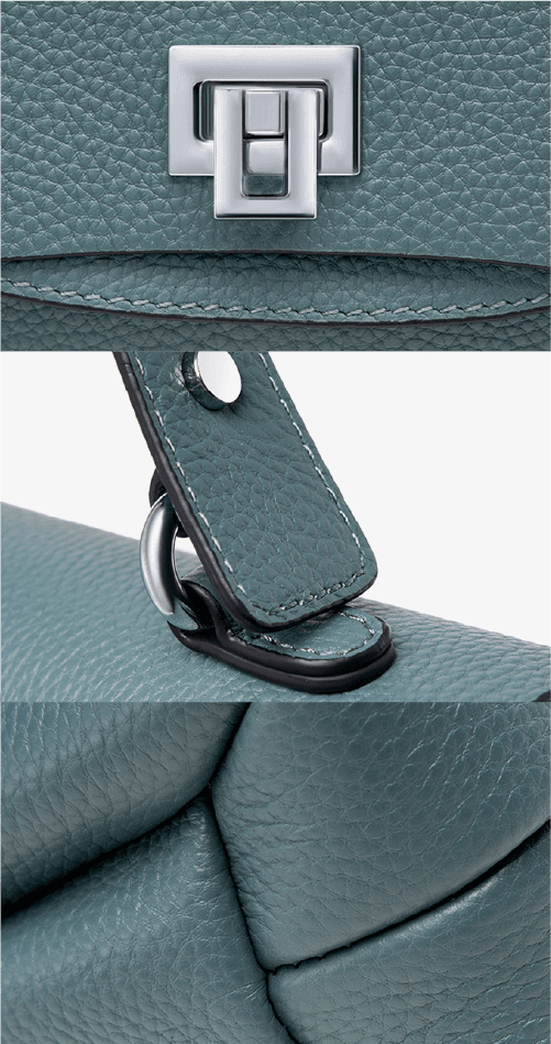 Bolsa Feminina Compacta de Couro Genuíno