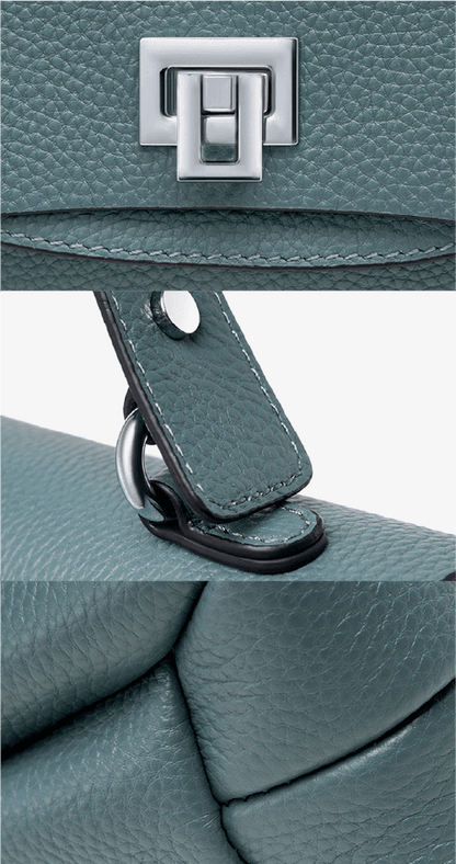 Bolsa Feminina Compacta de Couro Genuíno