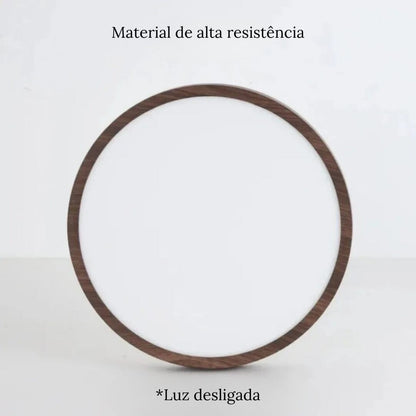 Plafon Led Sobrepor Redondo Wooden Plafon 0006 My Store 