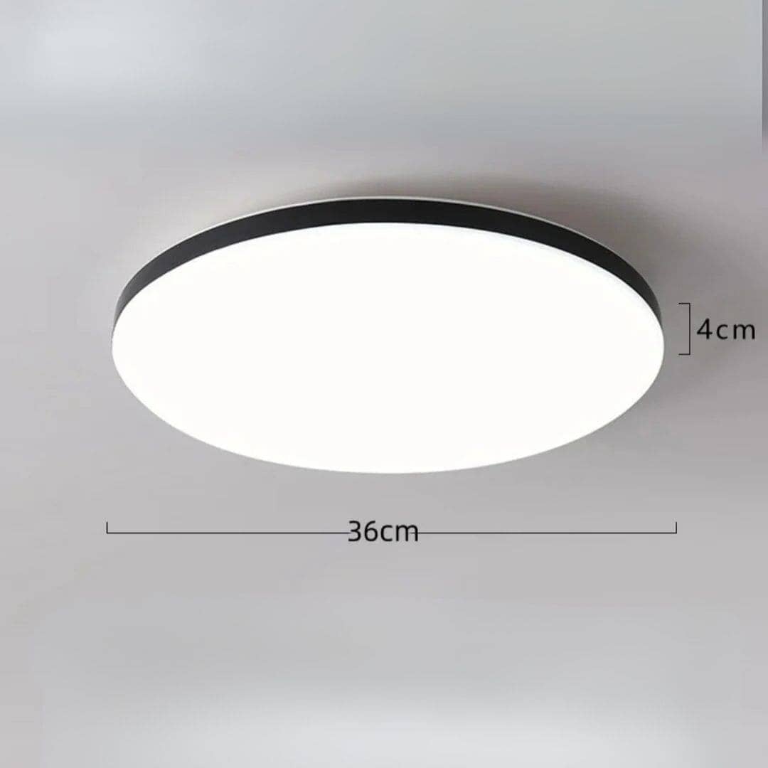 Plafon Redondo Led Sobrepor De Embutir Orion Plafon 0003 My Store Preto Luz Quente (2700K – 3000K) 36cm