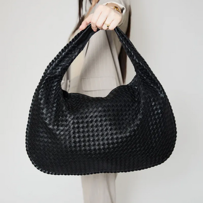 Bolsa de Ombro em Couro Trançado Élen