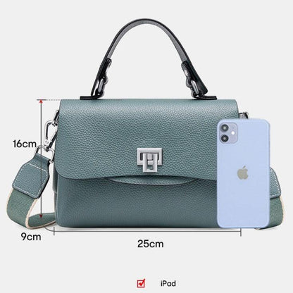 Bolsa Feminina Compacta de Couro Genuíno