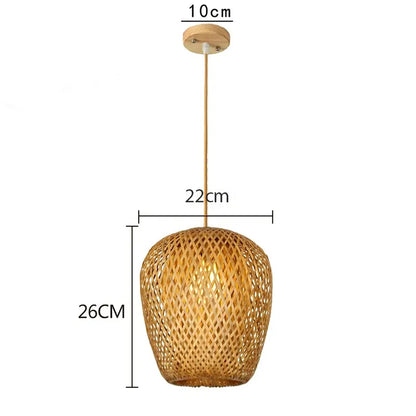 Luminária Pendente Bambu Rattan