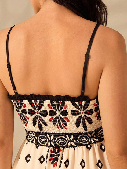 Vestido Longo Boho Floral Tropical