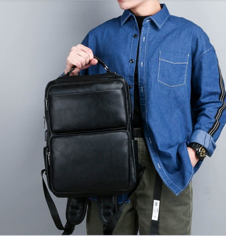 Mochila Masculina em Couro Genuino - Caspian Bag