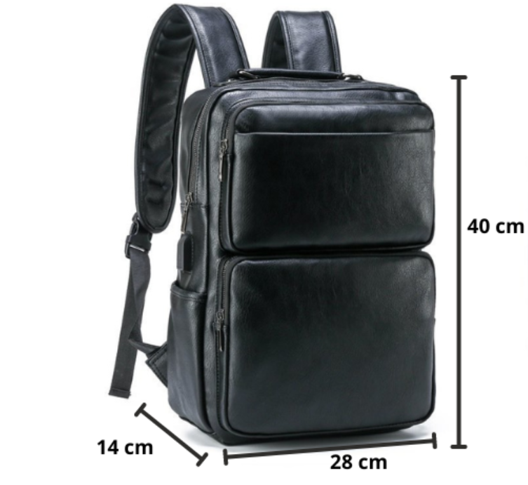 Mochila Masculina em Couro Genuino - Caspian Bag