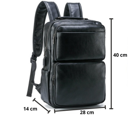 Mochila Masculina em Couro Genuino - Caspian Bag