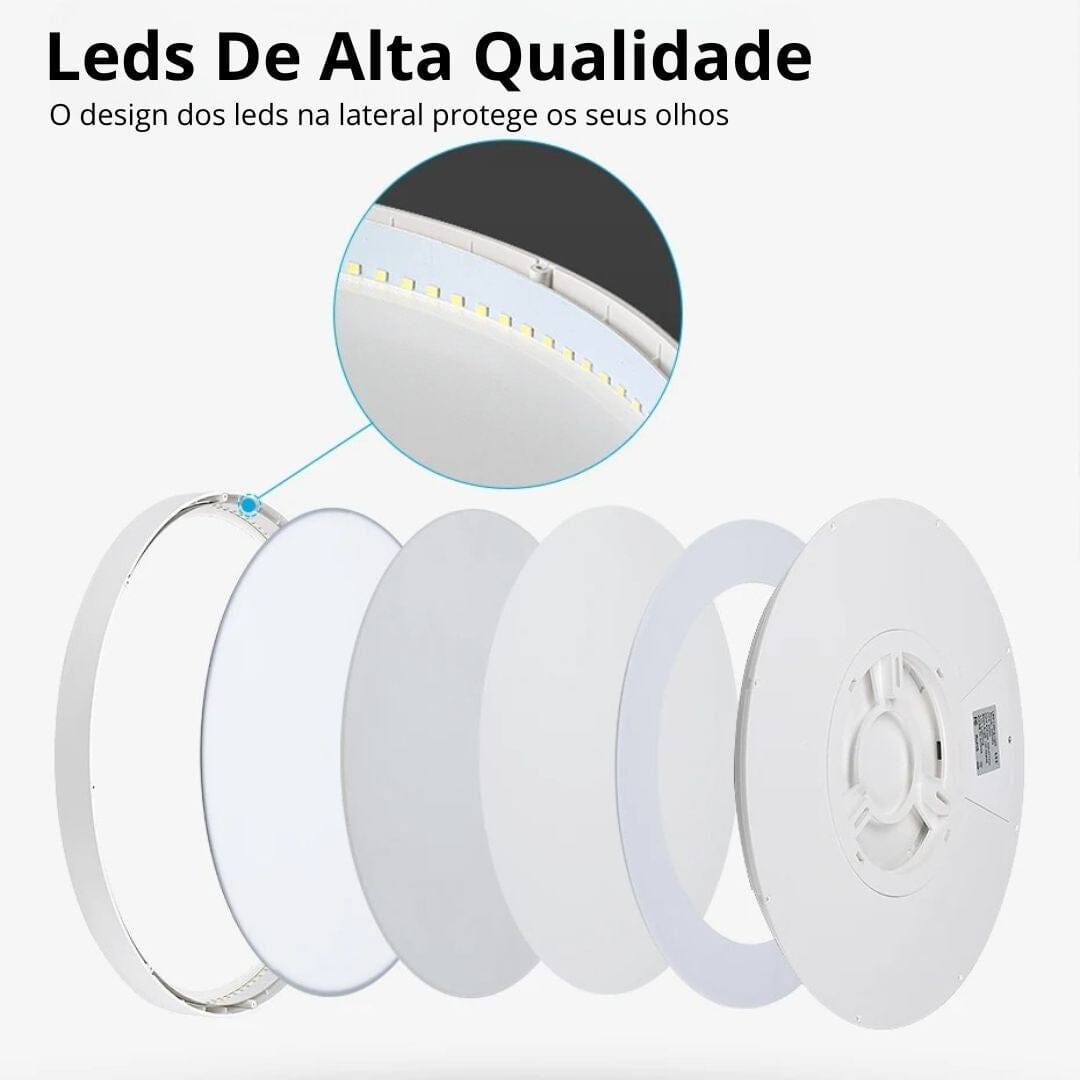 Plafon De Teto Led Sobrepor Estilo Amadeirado Plafon 0004 My Store 
