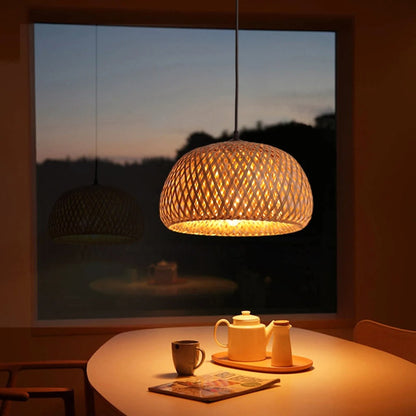 Luminária Pendente Bambu Organic Loom