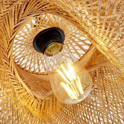 Luminária Pendente Bambu Rattan