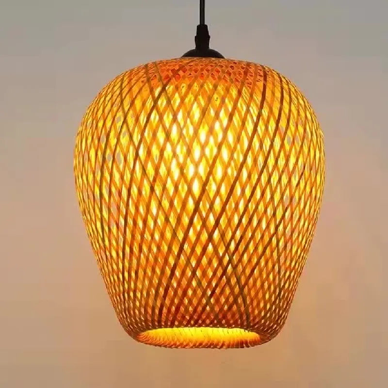 Luminária Pendente Bambu Rattan