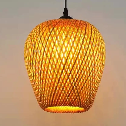 Luminária Pendente Bambu Rattan