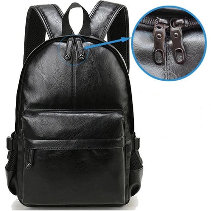 Mochila de Couro Compacta Modelo Urbano Notebook 14 Polegadas