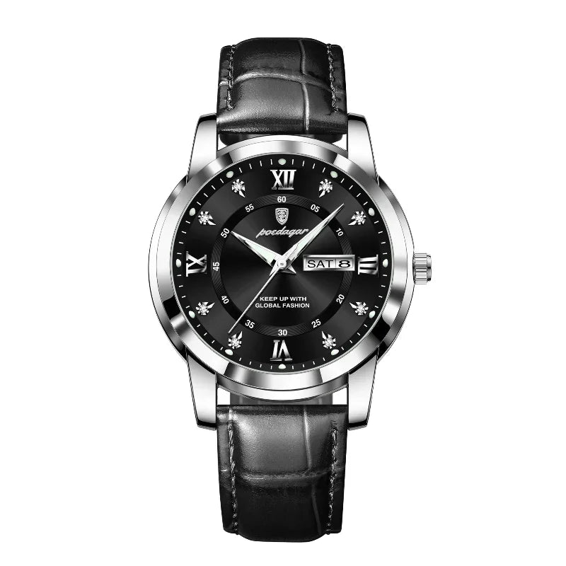 Relógio Masculino Poedagar Apollen de Couro