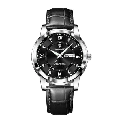 Relógio Masculino Poedagar Apollen de Couro