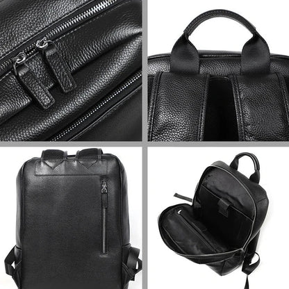 Mochila de Couro Legítimo Para Notebook Poseidon