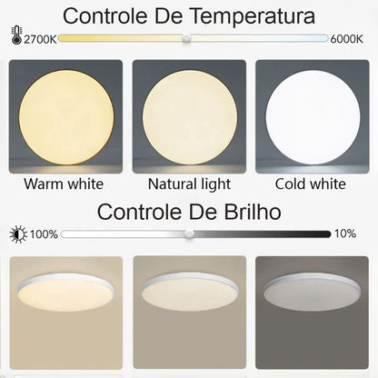 Plafon Led Sobrepor Redondo Smart Home Led Lights WIFI Voice Control Alexa Google Yandex