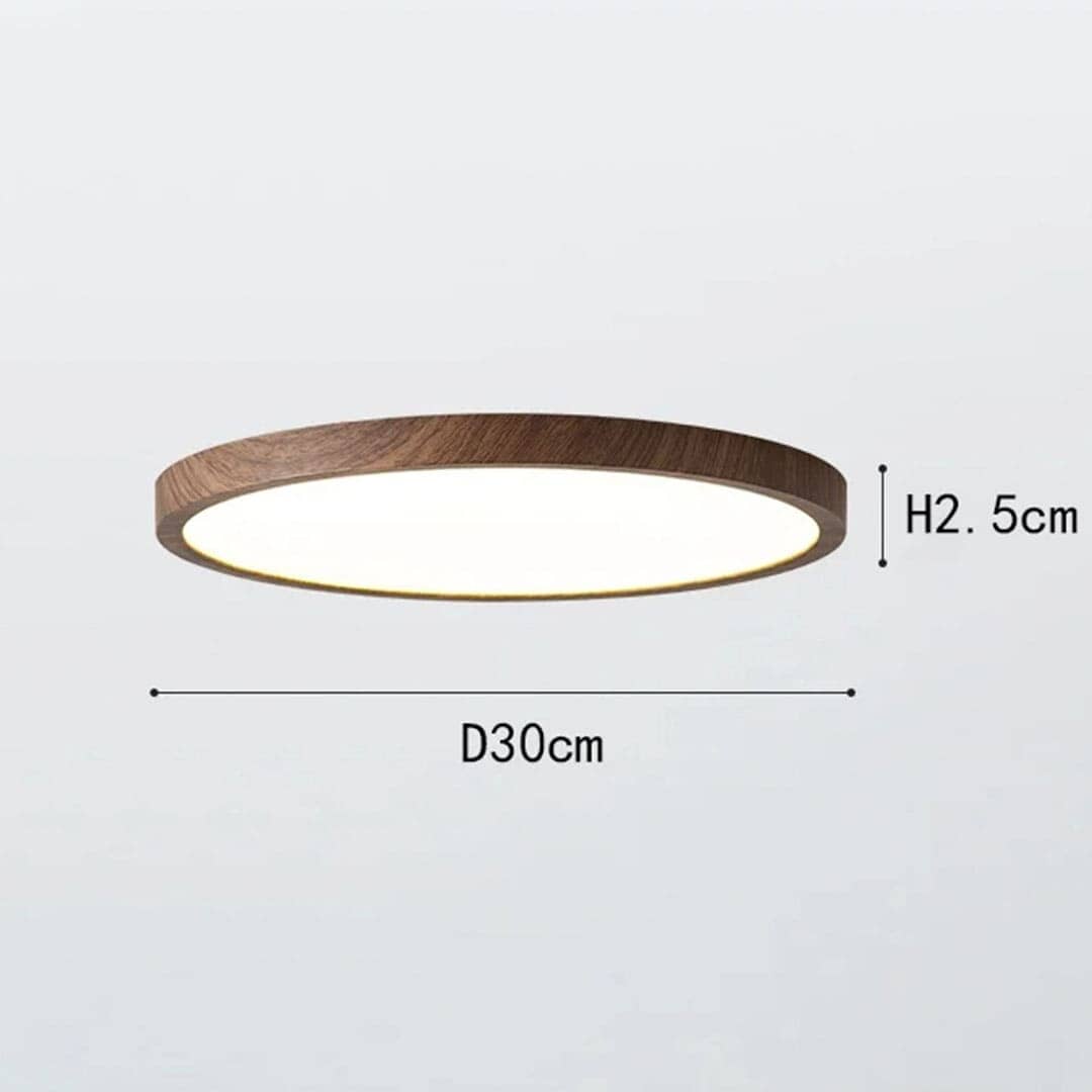 Plafon Led Sobrepor Redondo Wooden Plafon 0006 My Store 30cm 3 Cores de Luz (Quente / Neutra / Fria) 