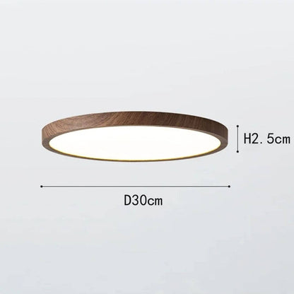 Plafon Led Sobrepor Redondo Wooden Plafon 0006 My Store 30cm 3 Cores de Luz (Quente / Neutra / Fria) 