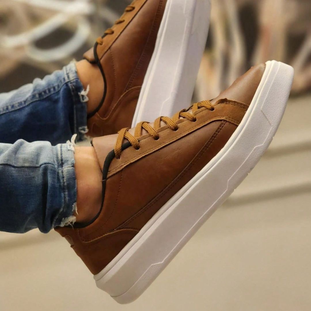 Sapatênis Masculino Casual Marrom Flex