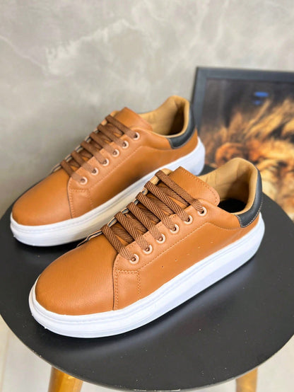 Sapatênis Masculino Casual Marrom Basic