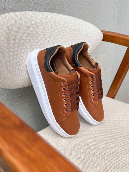 Sapatênis Masculino Casual Marrom Basic