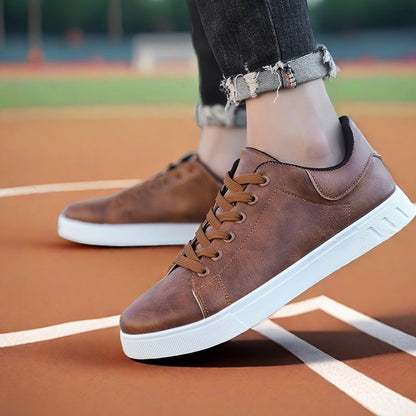 Tênis Casual Masculino Masc Preto+Marrom