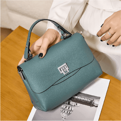 Bolsa Feminina Compacta de Couro Genuíno