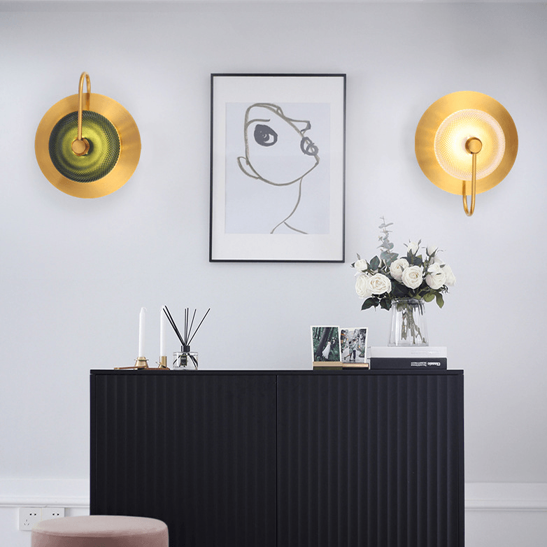 Arandela Dourada Parede Interna Futurista Belle