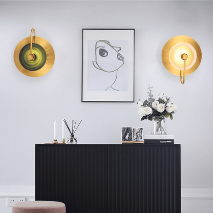 Arandela Dourada Parede Interna Futurista Belle