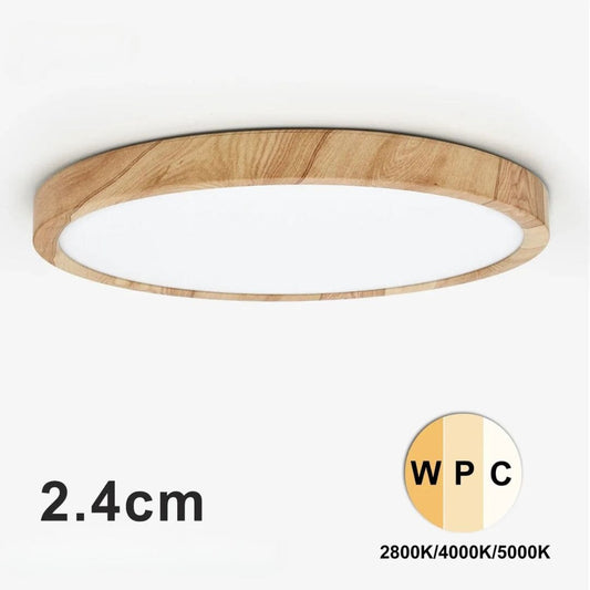 Plafon De Teto Led Sobrepor Estilo Amadeirado Plafon 0004 My Store 