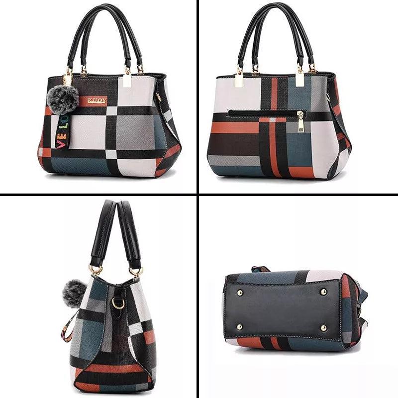 Bolsa de Ombro Feminina Vittoria Plaid