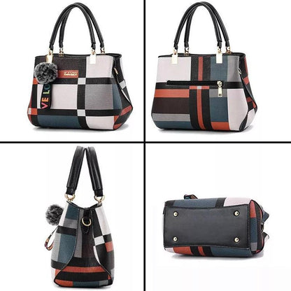 Bolsa de Ombro Feminina Vittoria Plaid
