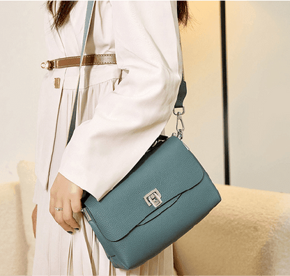 Bolsa Feminina Compacta de Couro Genuíno