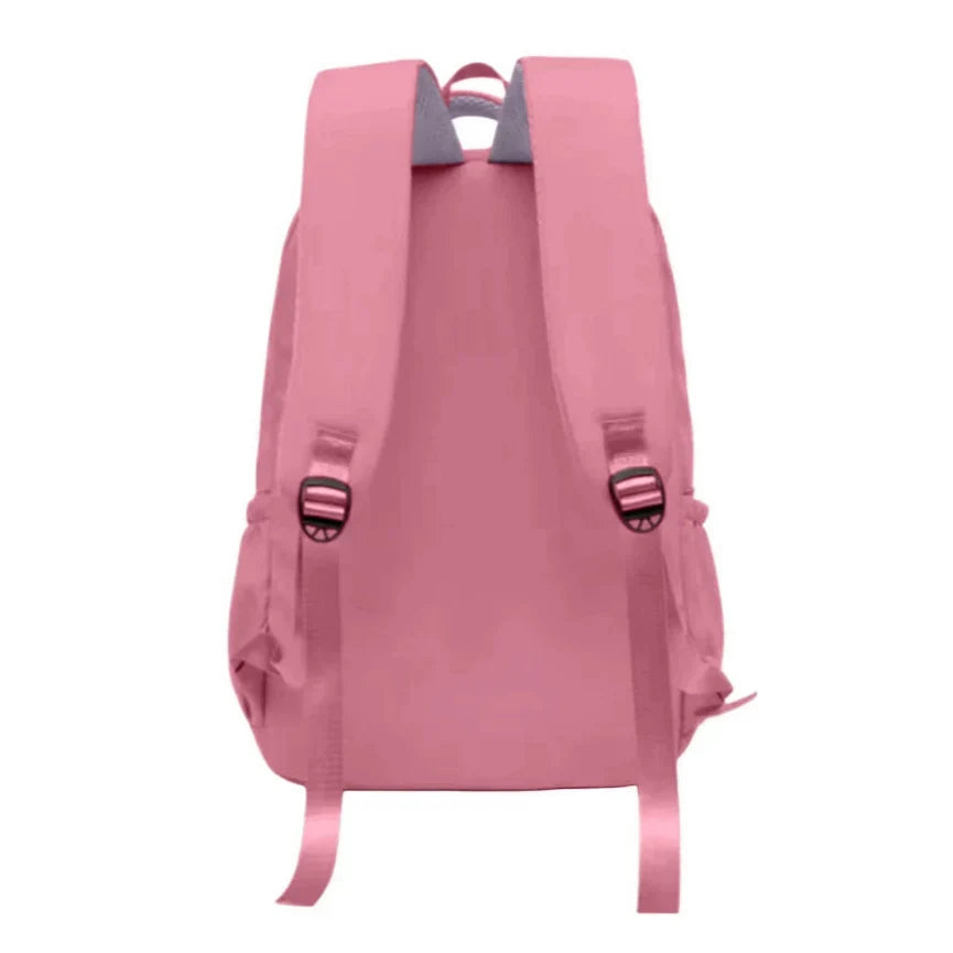 Mochila Feminina Little Rabbit Para Faculdade e Escolar Com Chaveiro
