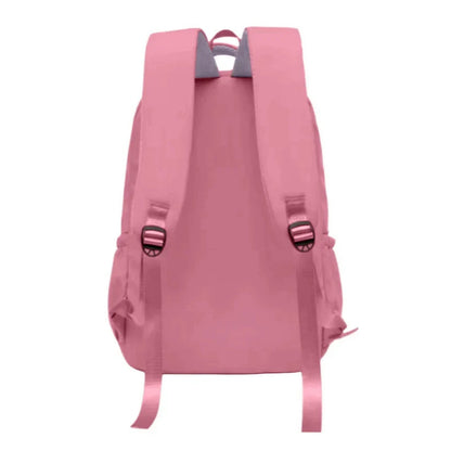 Mochila Feminina Little Rabbit Para Faculdade e Escolar Com Chaveiro
